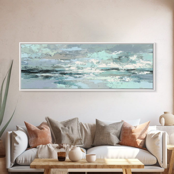 Clean Geometric Art Canvas Print, Dental Office Art, Science Art, Office Decor, Abstract Art, Calm, Boho Decor, DOA-3x1-24