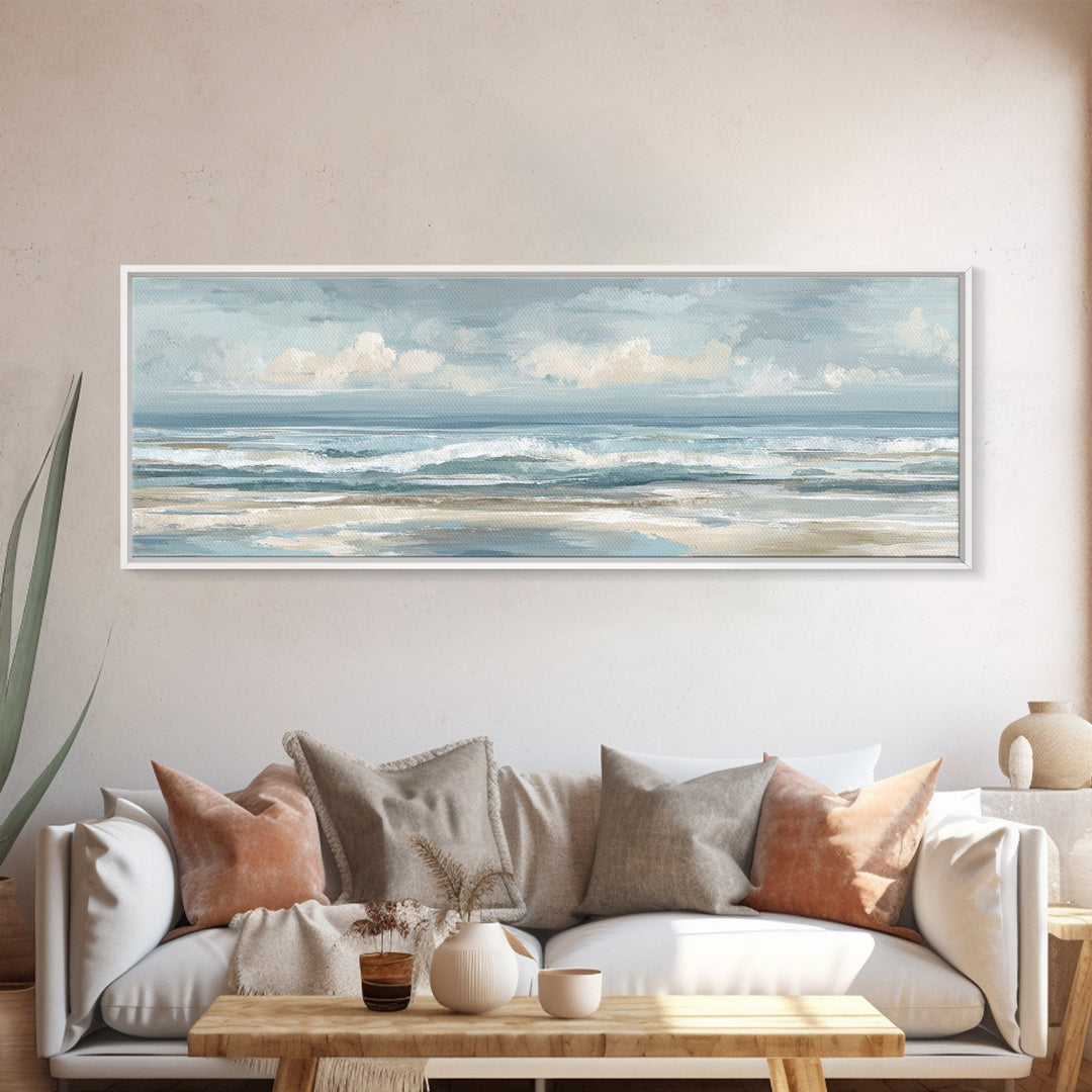 Calming Abstract Ocean Waves Canvas Print, Dental Office Art, Dental, Office Decor, Watercolor Art, Calm, Tooth Art, DOA-3x1-41