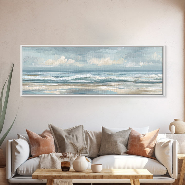 Calming Abstract Ocean Waves Canvas Print, Dental Office Art, Dental, Office Decor, Watercolor Art, Calm, Tooth Art, DOA-3x1-41