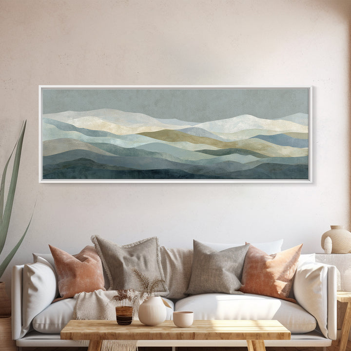 Clean Geometric Art Canvas Print, Dental Office Art, Statement Artwork, Office Decor, Abstract Art, Calm, Printable Wall Art, DOA-3x1-48