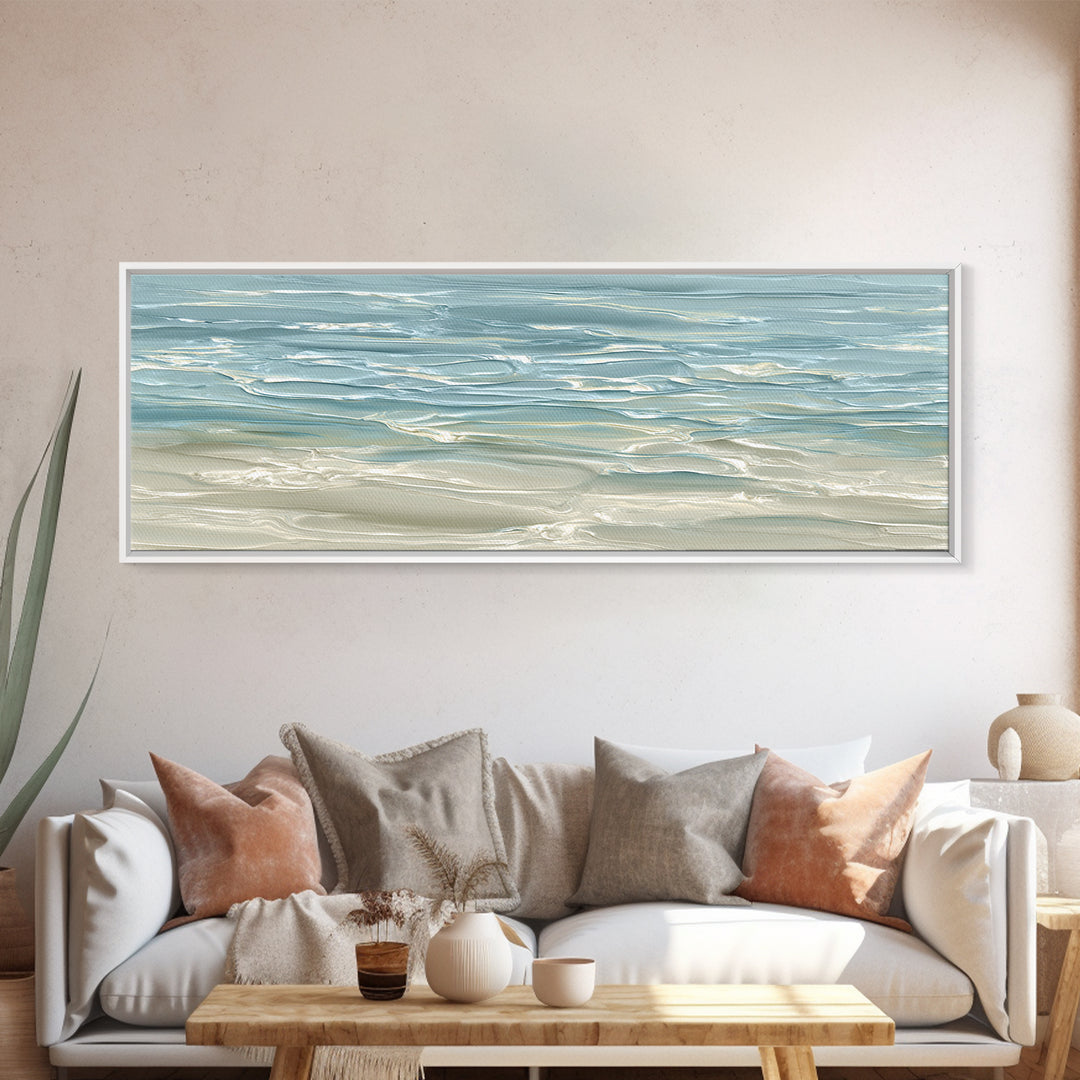 Abstract Water Ripple Pattern Framed Canvas Print, Dental Office Art, Room Decor, Office Decor, Abstract Art, Calm, DOA-3x1-5