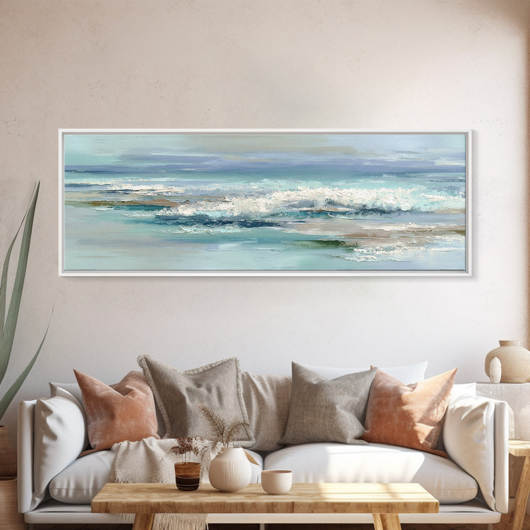 Calming Abstract Ocean Waves Canvas Print, Dental Office Art, Dental, Office Decor, Watercolor Art, Calm, Tooth Art, DOA-3x1-65