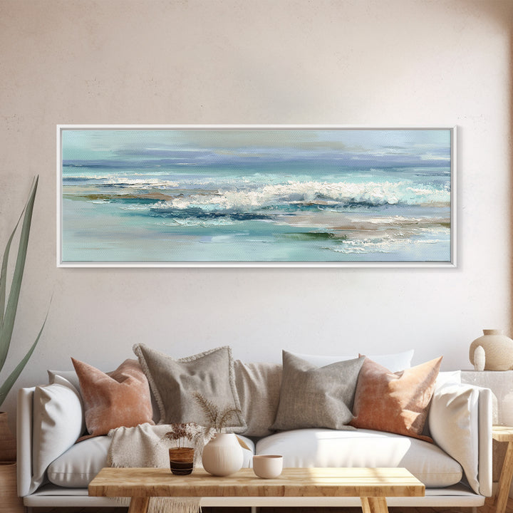 Calming Abstract Ocean Waves Canvas Print, Dental Office Art, Dental, Office Decor, Watercolor Art, Calm, Tooth Art, DOA-3x1-65