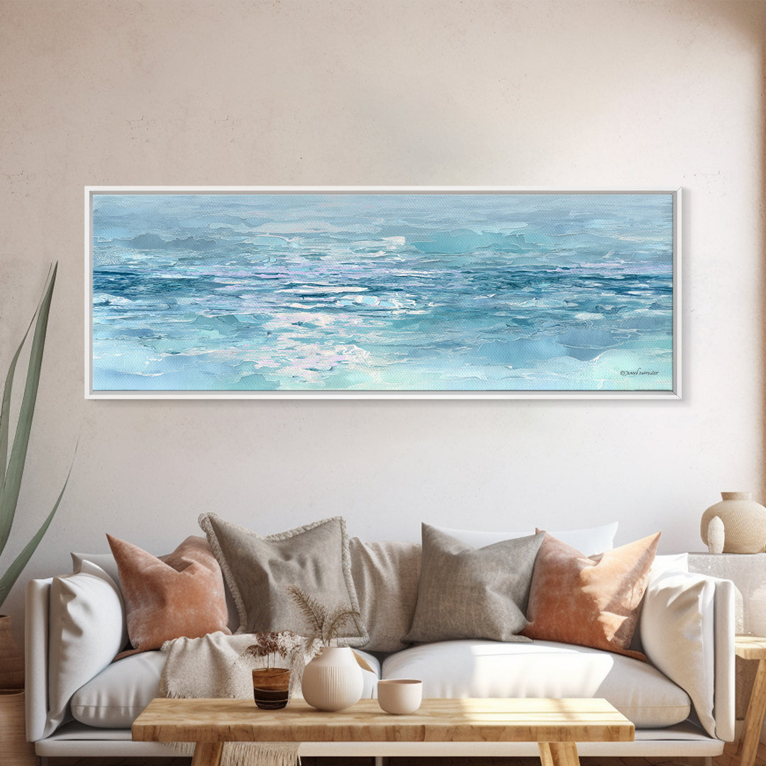 Abstract Water Ripple Pattern Framed Canvas Print, Dental Office Art, Unique Wall Art, Office Decor, Calm, Dental Assistant, DOA-3x1-77