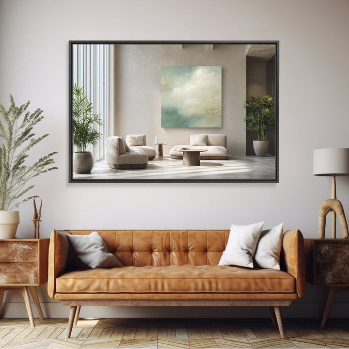 Minimal Line Faces Framed Canvas Print, Dental Office Art, Room Decor, Office Decor, Oil Painting, Calm, Minimalist Wall Art, DOA-3x2-20