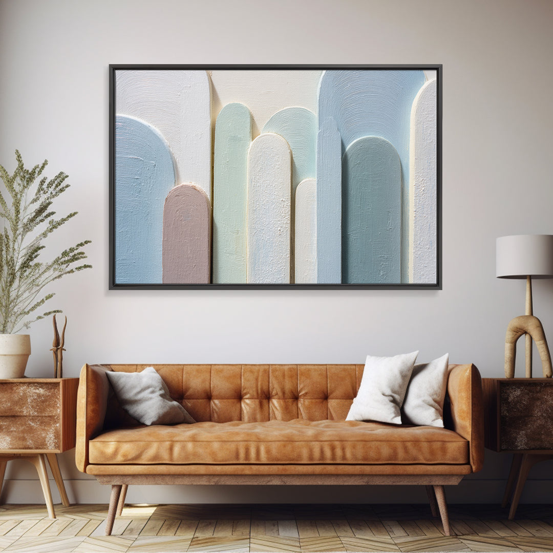 Light Scandinavian Abstract Arches Canvas Print, Dental Office Art, Decor, Office Decor, Abstract Art, Calm, Digital Artwork, DOA-3x2-21