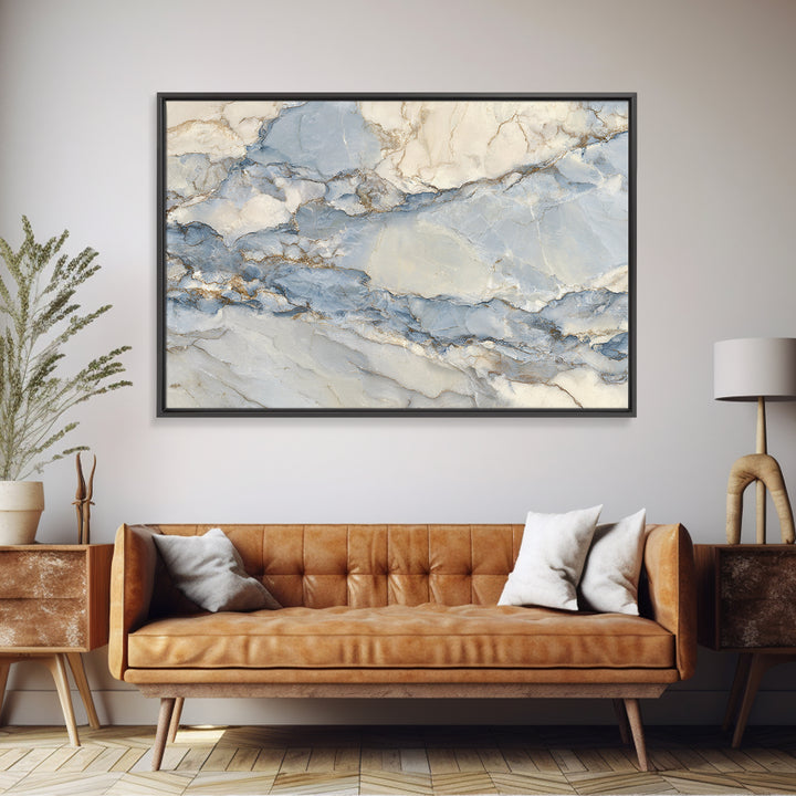 Clean Marble Texture Framed Canvas Print, Dental Office Art, Boho Decor, Office Decor, Fine Art, Calm, Digital Print, DOA-3x2-28