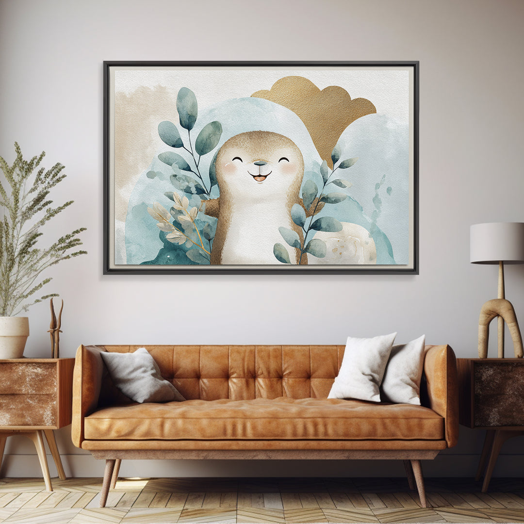 Cheerful Animal Dentist Themed Character Without Text Canvas Print, Dental Office Art, Digital Print, Office Decor, Calm, DOA-3x2-30