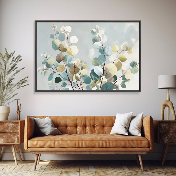 Soft Botanical Eucalyptus Print for Clean Atmosphere Canvas Print, Dental Office Art, Printable Wall Art, Office Decor, Calm, DOA-3x2-31