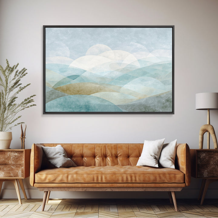 Clean Geometric Art Framed Canvas Print, Dental Office Art, Contemporary Art, Office Decor, Abstract Art, Calm, Dental Wall Art, DOA-3x2-36