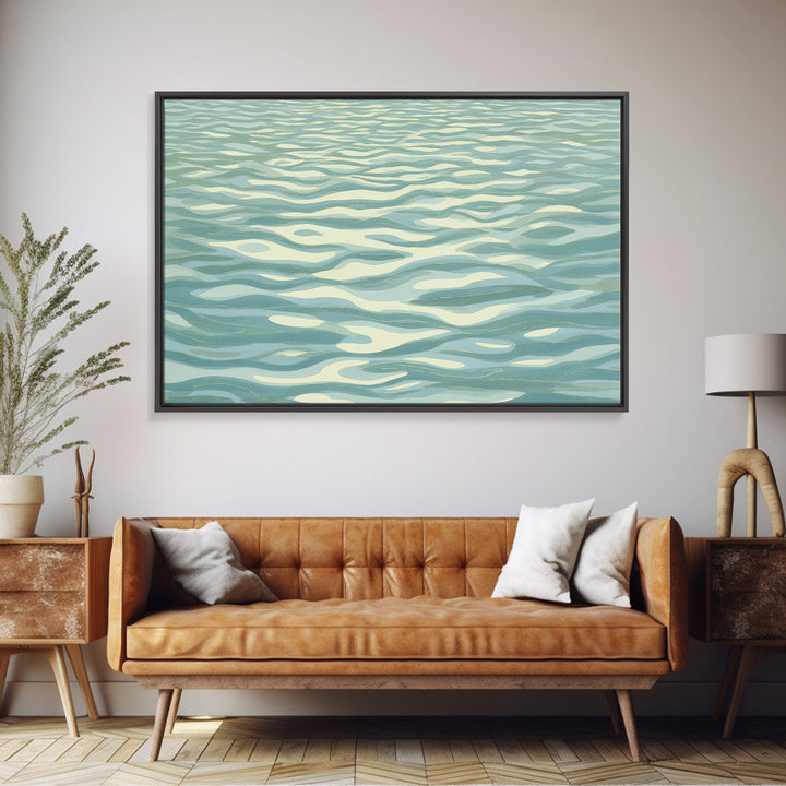 Abstract Water Ripple Pattern Framed Canvas Print, Dental Office Art, Unique Wall Art, Office Decor, Abstract Art, Calm, DOA-3x2-41