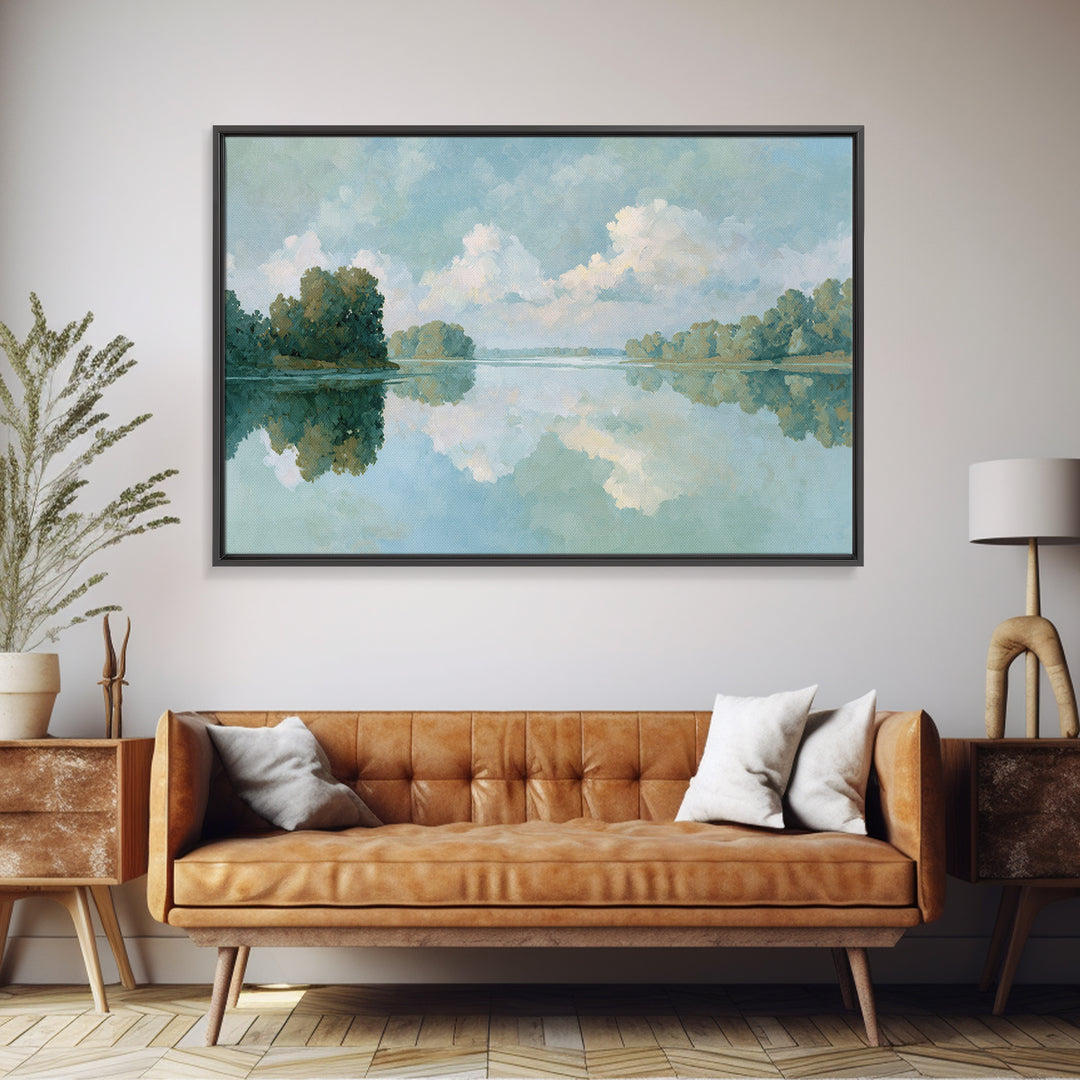 Sunlit Lake with Calming Reflections Canvas Print, Dental Office Art, Office Wall Art, Office Decor, Calm, Medical Decor, DOA-3x2-43