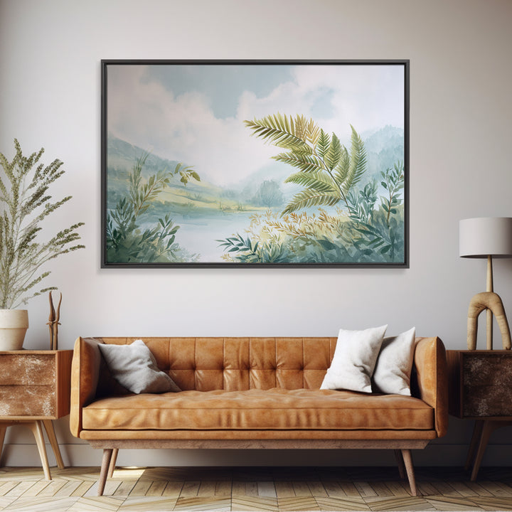 Botanical Fern Study Framed Canvas Print, Dental Office Art, Medical Decor, Office Decor, Fine Art, Calm, Home Decor, DOA-3x2-47