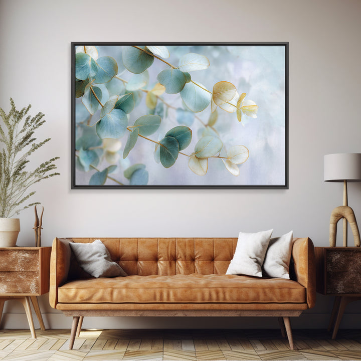 Soft Botanical Eucalyptus Print for Clean Atmosphere Canvas Print, Dental Office Art, Dental Gift, Office Decor, Calm, DOA-3x2-55