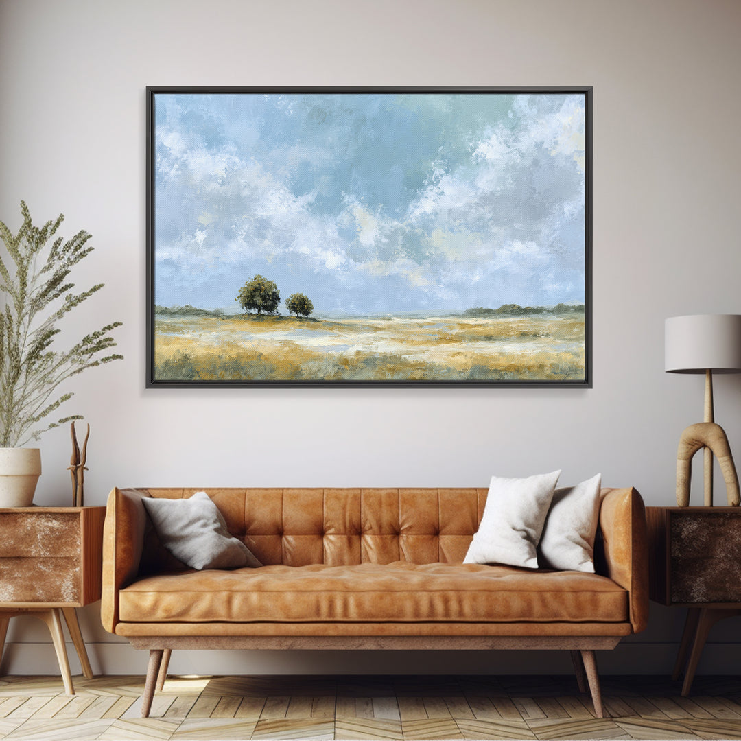 Peaceful Clouds over Open Meadow Canvas Print, Dental Office Art, Office Wall Art, Office Decor, Fine Art, Calm, Medical Decor, DOA-3x2-61