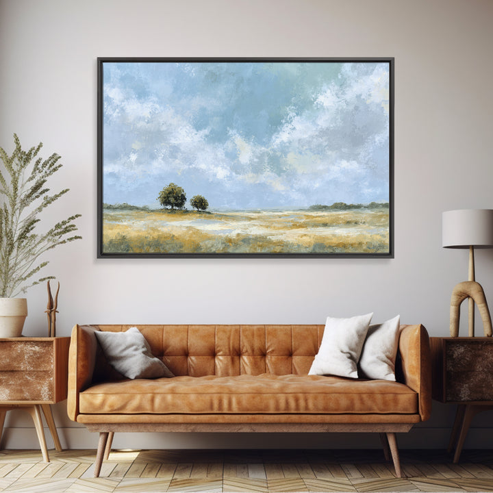 Peaceful Clouds over Open Meadow Canvas Print, Dental Office Art, Office Wall Art, Office Decor, Fine Art, Calm, Medical Decor, DOA-3x2-61