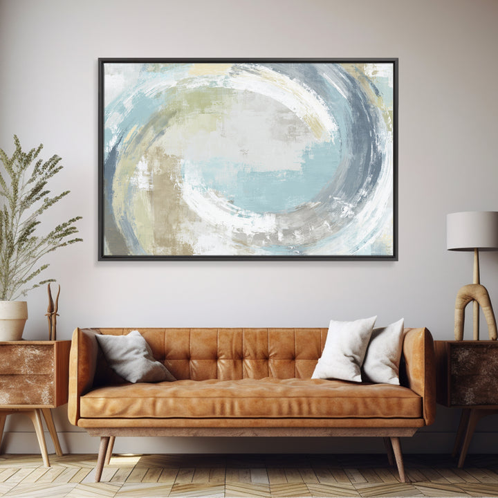 Minimal Smile Curve Abstract Framed Canvas Print, Dental Office Art, Motivational Poster, Office Decor, Abstract Art, Calm, DOA-3x2-81