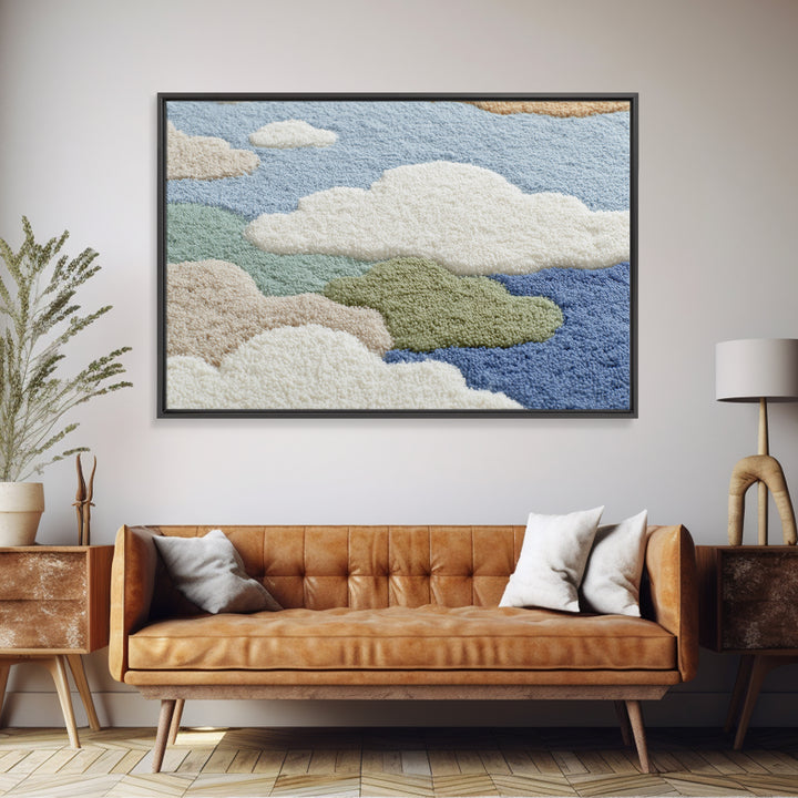 Playful Tooth Shaped Character Framed Canvas Print, Dental Office Art, Dental Wall Art, Office Decor, Abstract Art, Calm, DOA-3x2-82