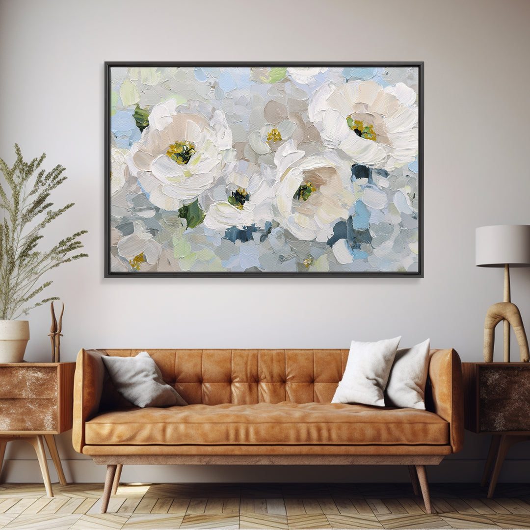 Sterile Modern Floral Painting Framed Canvas Print, Dental Office Art, Motivational Poster, Office Decor, Fine Art, Calm, DOA-3x2-87