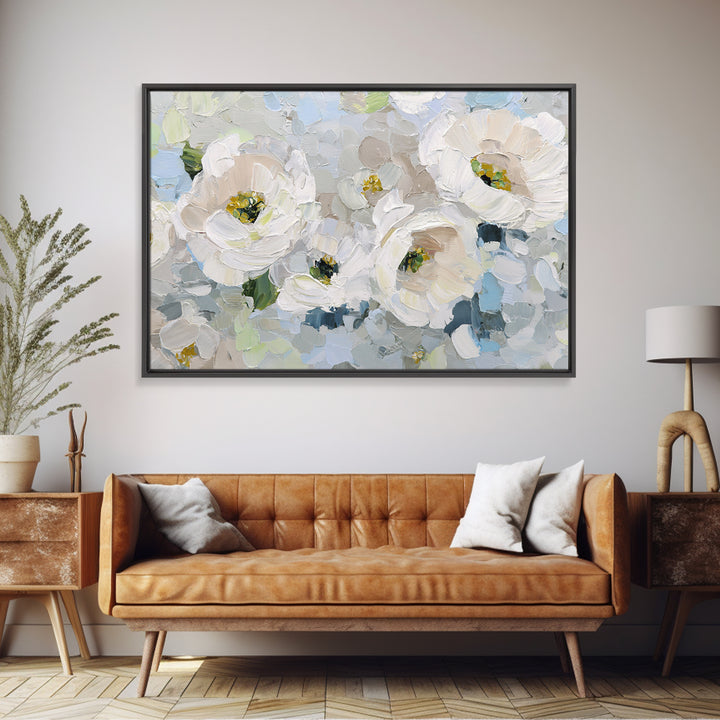 Sterile Modern Floral Painting Framed Canvas Print, Dental Office Art, Motivational Poster, Office Decor, Fine Art, Calm, DOA-3x2-87