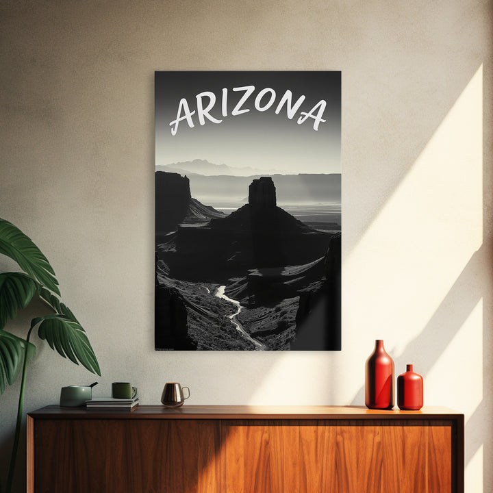 Arizona Travel Poster, Canvas Print, Night Street Poster Art, Arizona Wall Art, Travel Poster Set, Gift For Travelers, Vintage City Poster