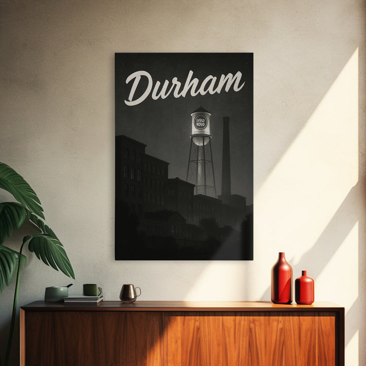 Durham Travel Poster, Canvas Print, Black And White Travel Art, Durham Poster Print, City Art Print, Living Room Wall Art, Poster Print