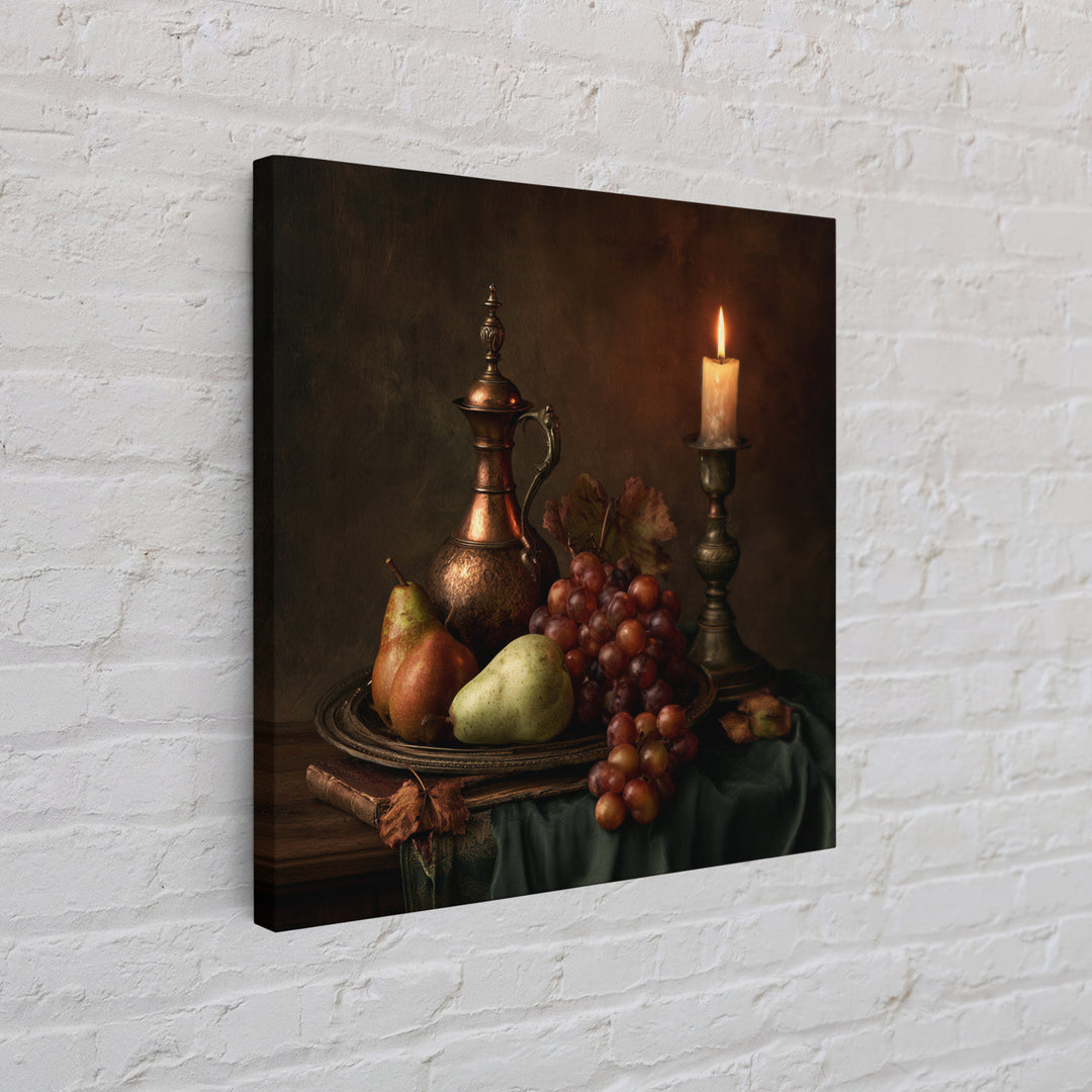 Classical Fruit Still Life Framed Canvas Print, Dining Room Art, 3 Piece Wall Art, Dining Room Decor, Fine Art, Dining, DRA-1x1-1