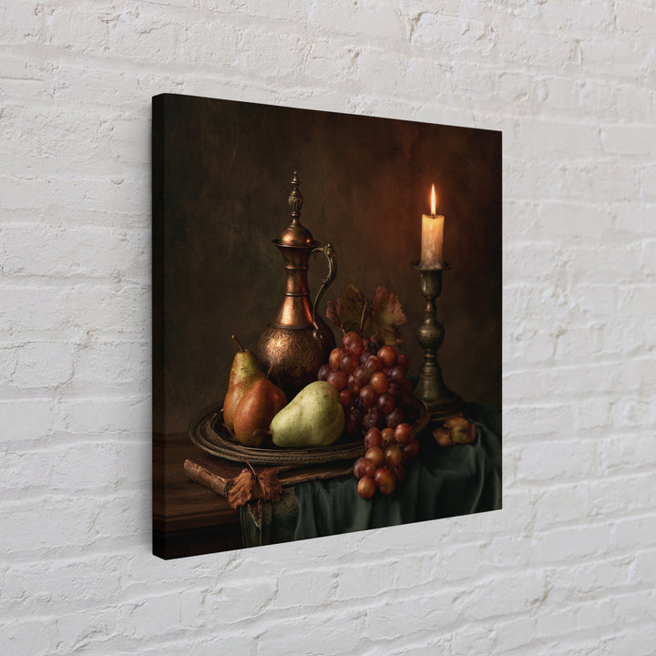 Classical Fruit Still Life Framed Canvas Print, Dining Room Art, 3 Piece Wall Art, Dining Room Decor, Fine Art, Dining, DRA-1x1-1