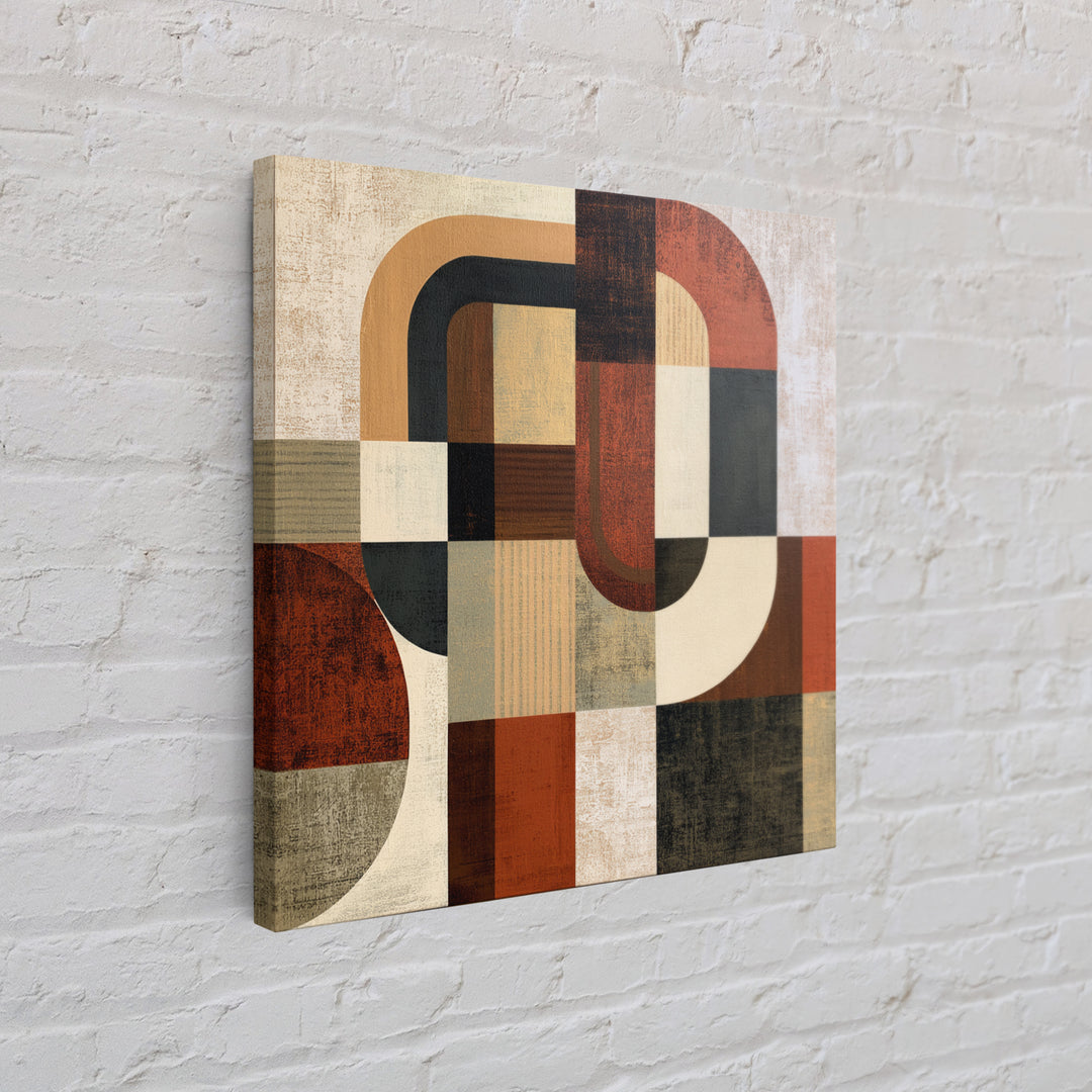 Abstract Composition in Appetite Friendly Warm Tones Canvas Print, Dining Room Art, Dining Room Wall Art, Dining Room Decor, DRA-1x1-100