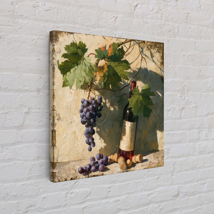 Botanical Grapevine with Leaves and Fruit Canvas Print, Dining Room Art, Bedroom Wall Art, Dining Room Decor, Dining, DRA-1x1-21