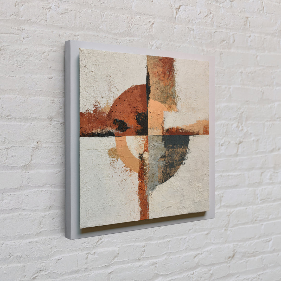 Abstract Composition in Appetite Friendly Warm Tones Canvas Print, Dining Room Art, Abstract Art, Dining Room Decor, Dining, DRA-1x1-28