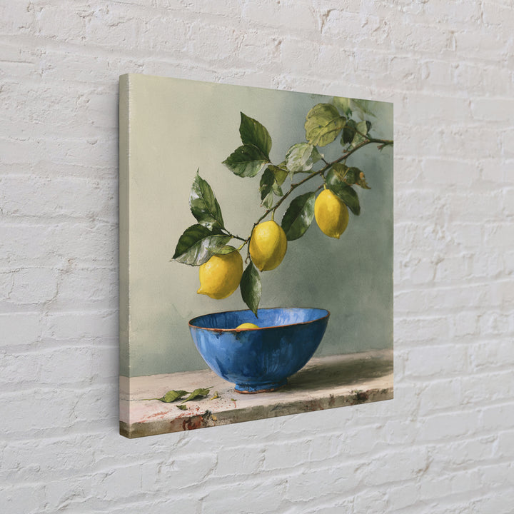 Italian Lemon Branch Framed Canvas Print, Dining Room Art, Trendy Wall Art, Dining Room Decor, Fine Art, Dining, DRA-1x1-29