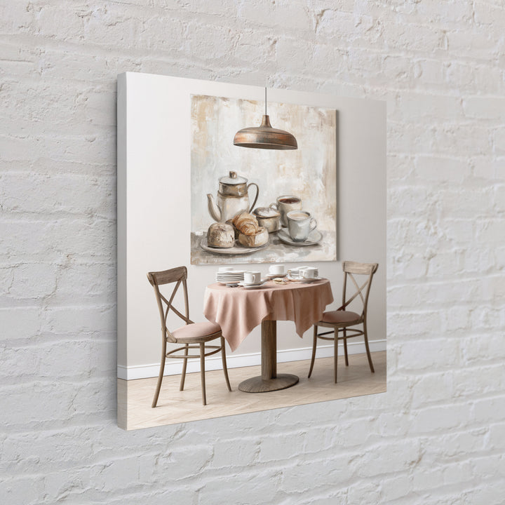French Bistro Food Illustration Without Text Canvas Print, Dining Room Art, Set of 3 Prints, Dining Room Decor, Dining, DRA-1x1-34