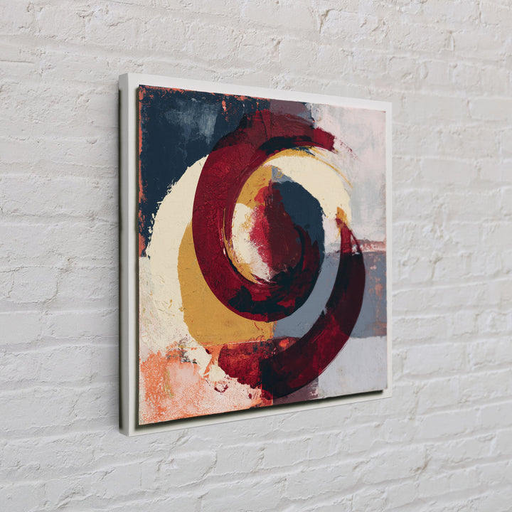 Abstract Red Wine Swirl Framed Canvas Print, Dining Room Art, Modern Wall Art, Dining Room Decor, Dining, Gallery Decor, DRA-1x1-66