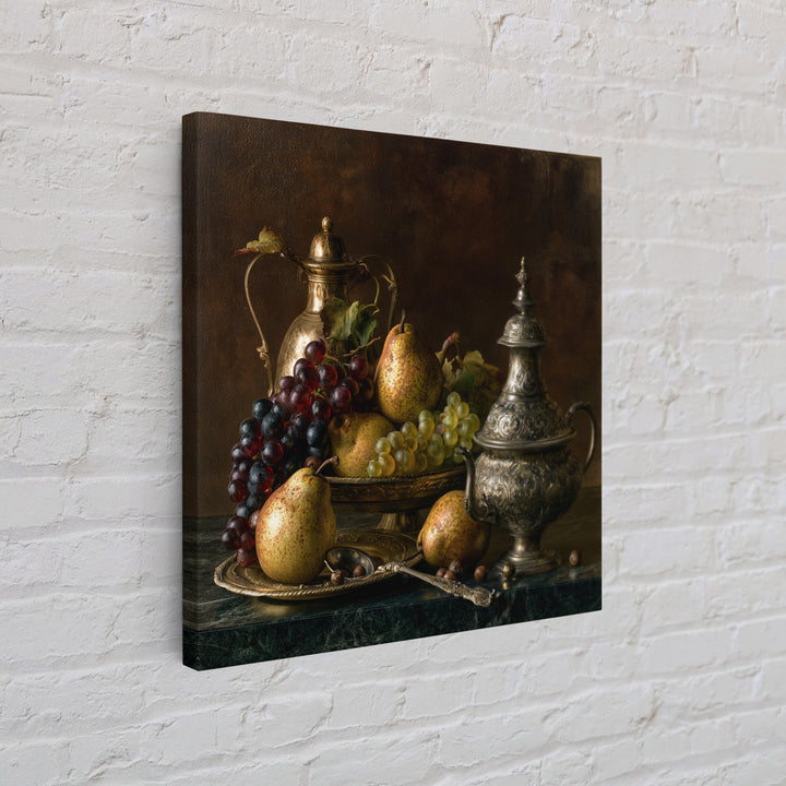 Classical Fruit Still Life Canvas Print, Dining Room Art, Luxury Decor, Dining Room Decor, Oil Painting, Dining, DRA-1x1-97