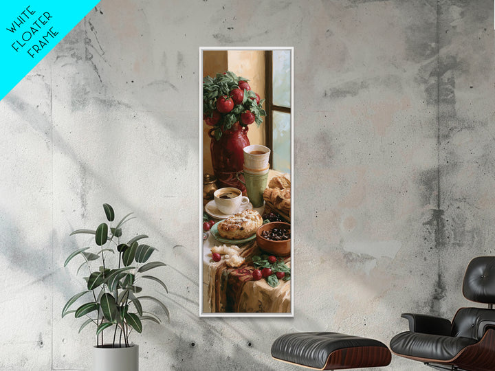 Coffee and Pastry Scene for Breakfast Nook Canvas Print, Dining Room Art, Modern Wall Art, Dining Room Decor, Fine Art, Dining, DRA-1x3-2