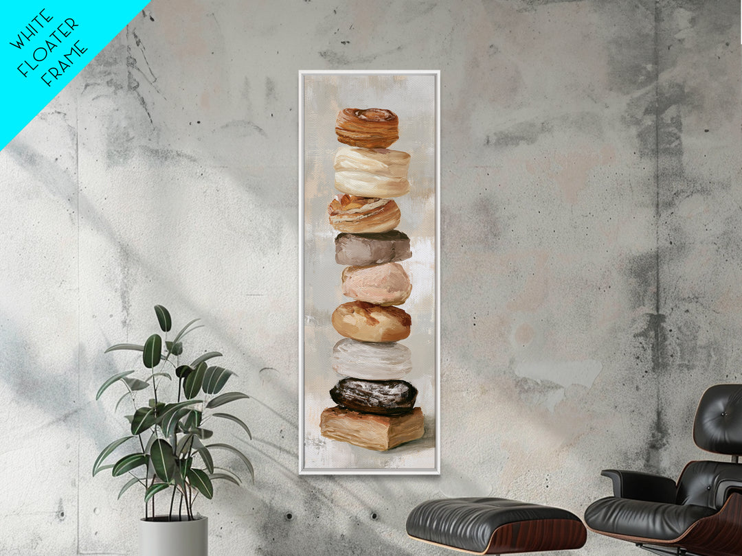 French Bistro Food Illustration Without Text Canvas Print, Dining Room Art, Watercolor Painting, Dining Room Decor, Dining, DRA-1x3-22