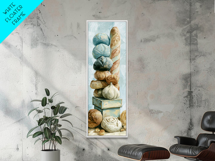 French Bistro Food Illustration Without Text Canvas Print, Dining Room Art, Kitchen Wall Decor, Dining Room Decor, Dining, DRA-1x3-46