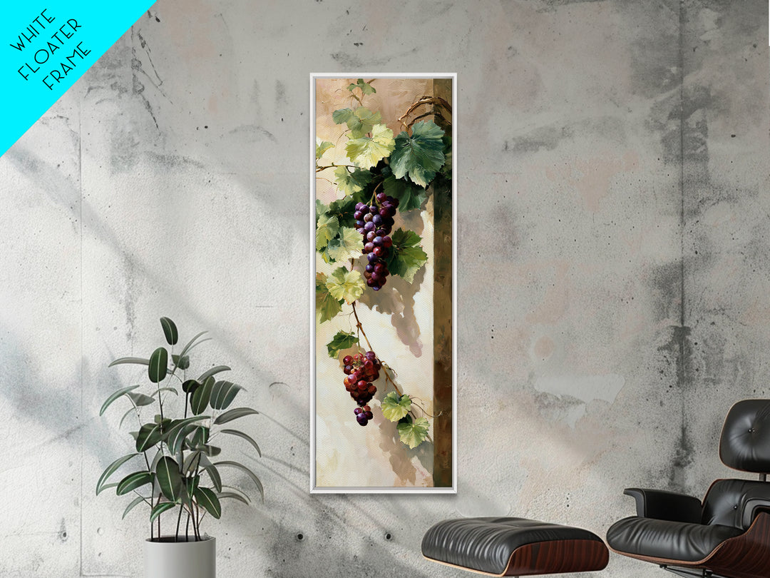 Botanical Grapevine with Leaves and Fruit Canvas Print, Dining Room Art, Kitchen Prints, Dining Room Decor, Fine Art, Dining, DRA-1x3-57