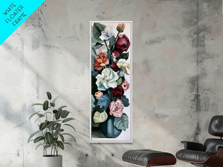 Large Expressive Flower Vase Canvas Print, Dining Room Art, Art Print, Dining Room Decor, Fine Art, Dining, Abstract Art, DRA-1x3-60