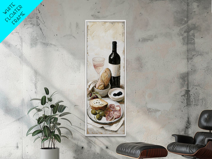 French Bistro Food Illustration Without Text Canvas Print, Dining Room Art, Kitchen Wall Decor, Dining Room Decor, Dining, DRA-1x3-70