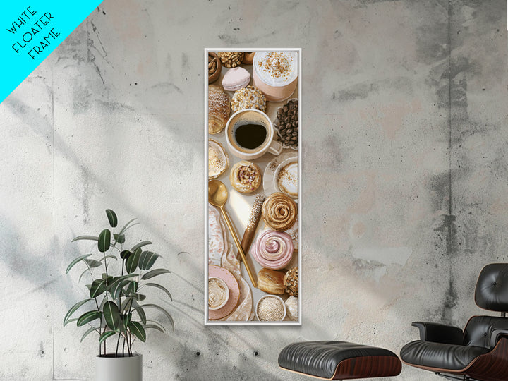 Coffee and Pastry Scene for Breakfast Nook Canvas Print, Dining Room Art, Dining Room Wall Art, Dining Room Decor, Dining, DRA-1x3-98
