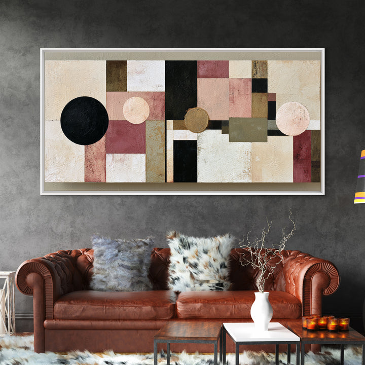 Abstract Composition in Appetite Friendly Warm Tones Canvas Print, Dining Room Art, Dining Room Decor, Dining, DRA-2x1-24