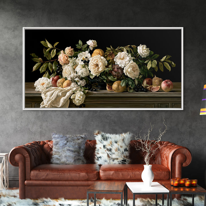 Classic Dutch Feast Arrangement Canvas Print, Dining Room Art, Printable Art, Dining Room Decor, Dining, Coastal Wall Art, DRA-2x1-63