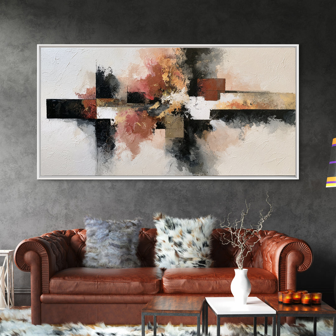 Abstract Composition in Appetite Friendly Warm Tones Canvas Print, Dining Room Art, Canvas Art, Dining Room Decor, Dining, DRA-2x1-72