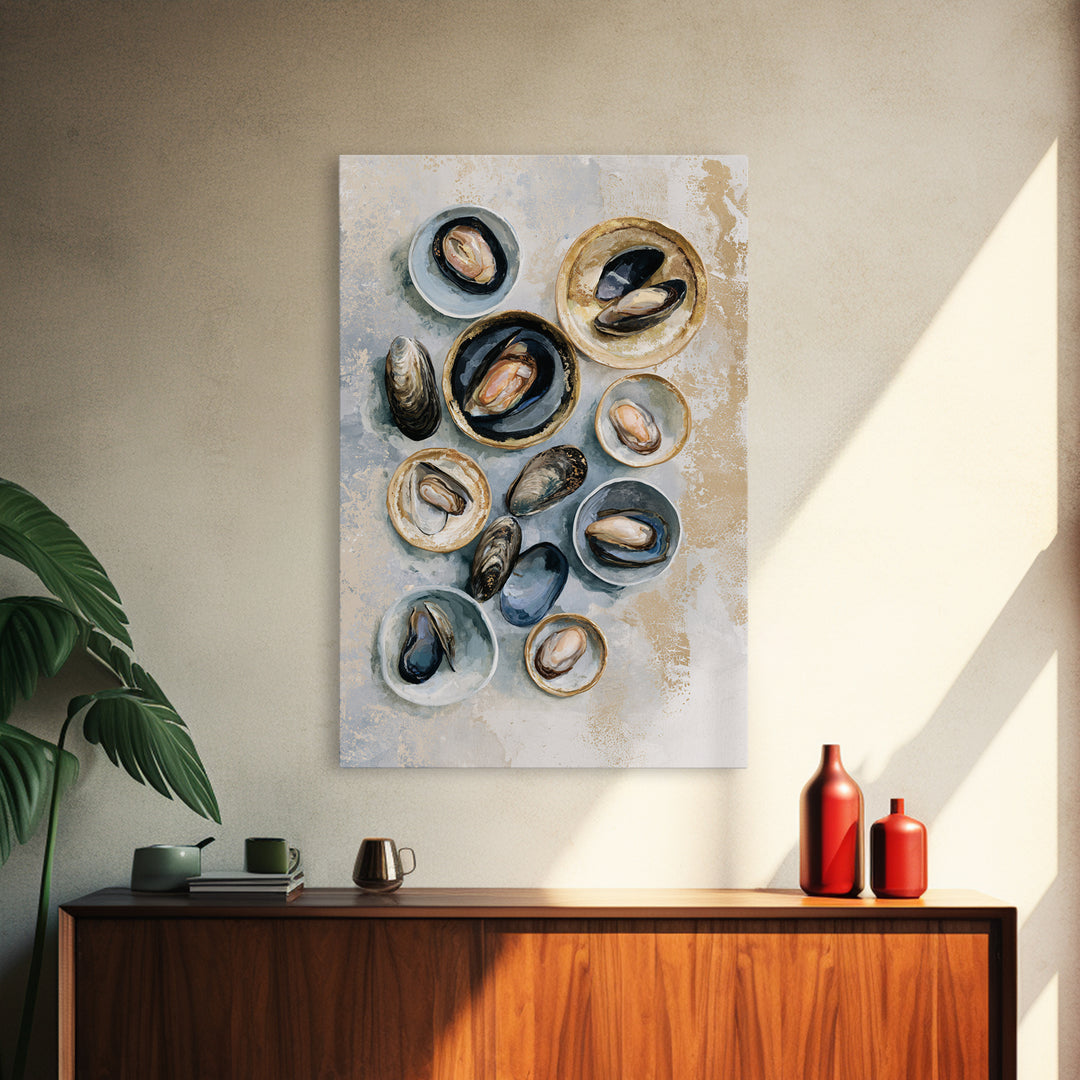 French Bistro Food Illustration Without Text Canvas Print, Dining Room Art, Fine Art Print, Dining Room Decor, Dining, DRA-2x3-18
