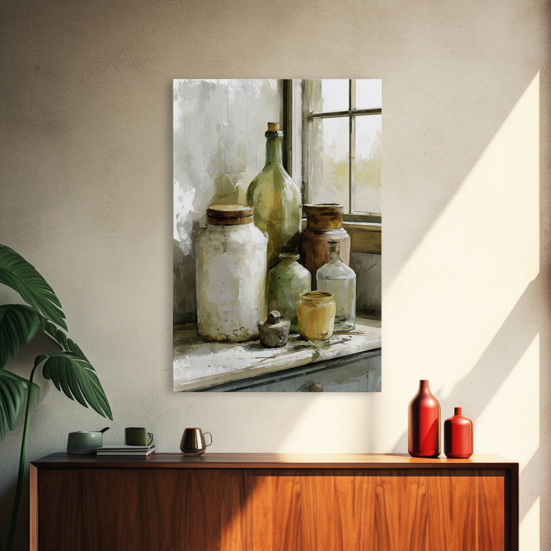 Sunlit Farmhouse Table Objects Without Room View Canvas Print, Dining Room Art, Printable Wall Art, Dining Room Decor, Dining, DRA-2x3-73