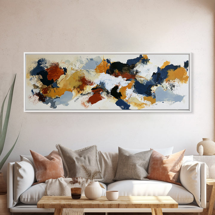 Abstract Composition in Appetite Friendly Warm Tones Canvas Print, Dining Room Art, Coastal Wall Art, Dining Room Decor, Dining, DRA-3x1-20