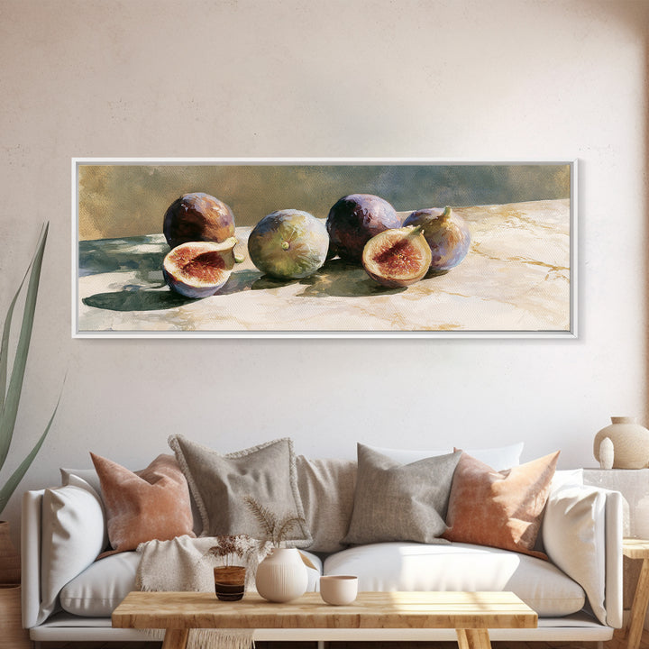 Figs on Marble Canvas Print, Dining Room Art, Gallery Decor, Dining Room Decor, Fine Art, Dining, Minimalist Decor, DRA-3x1-39