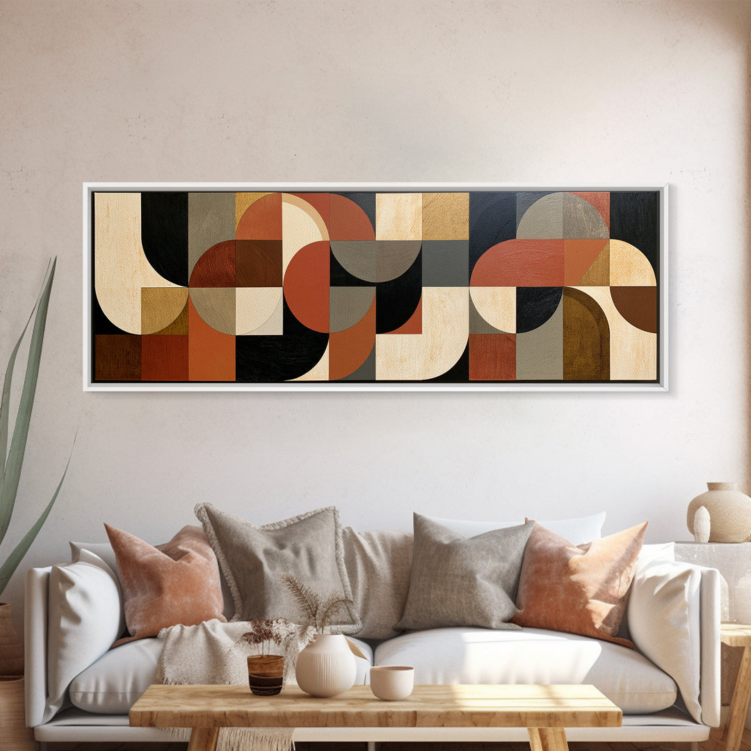 Abstract Composition in Appetite Friendly Warm Tones Canvas Print, Dining Room Art, Gallery Decor, Dining Room Decor, Dining, DRA-3x1-44